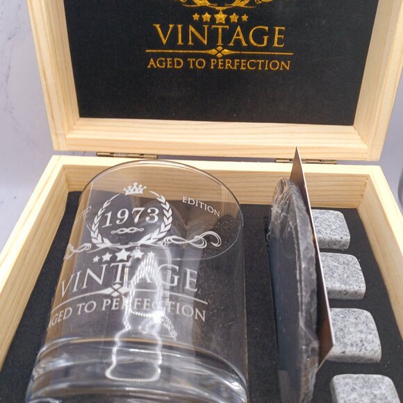 Whiskey Glass  1973 NWT & Men Tie EUC Birthday Gift & Fathers Day - Picture 4 of 10